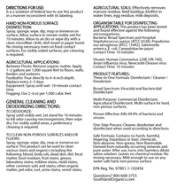 Thumbnail for ZeroPoint EPA registered label — directions for use panel
