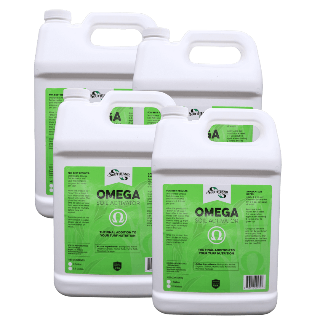 Biologically active carbon in Soil Activator for Lawns boosts turf vitality.