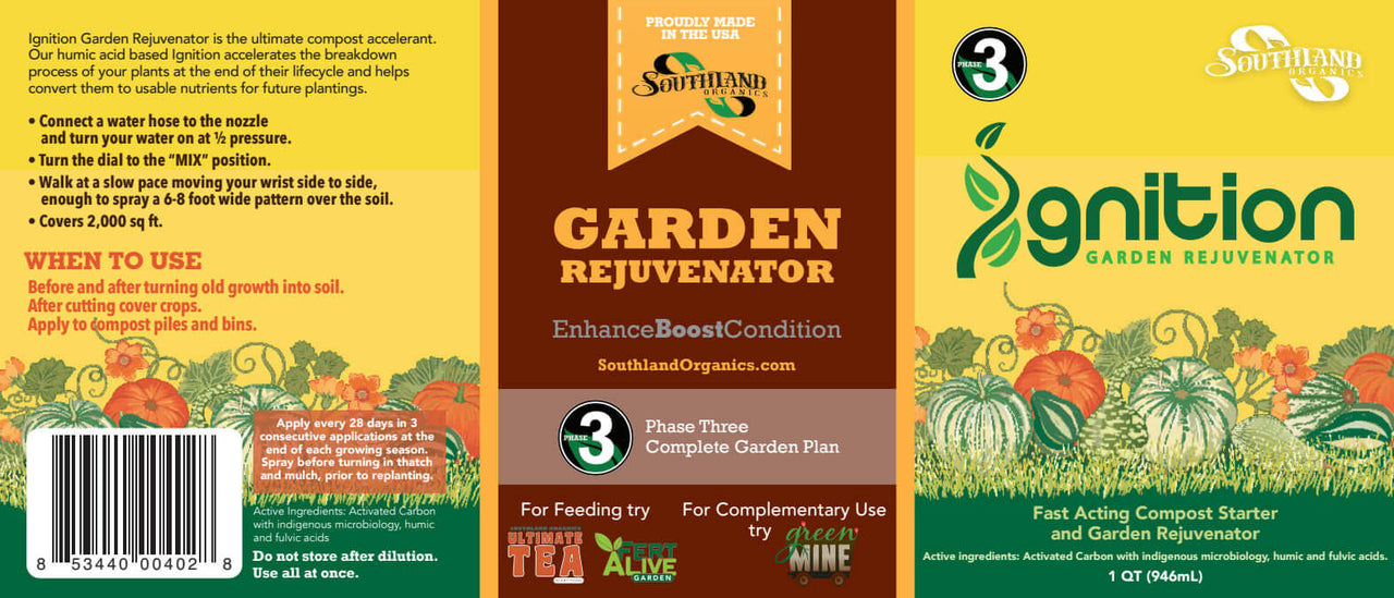 Ignition Compost Starter label